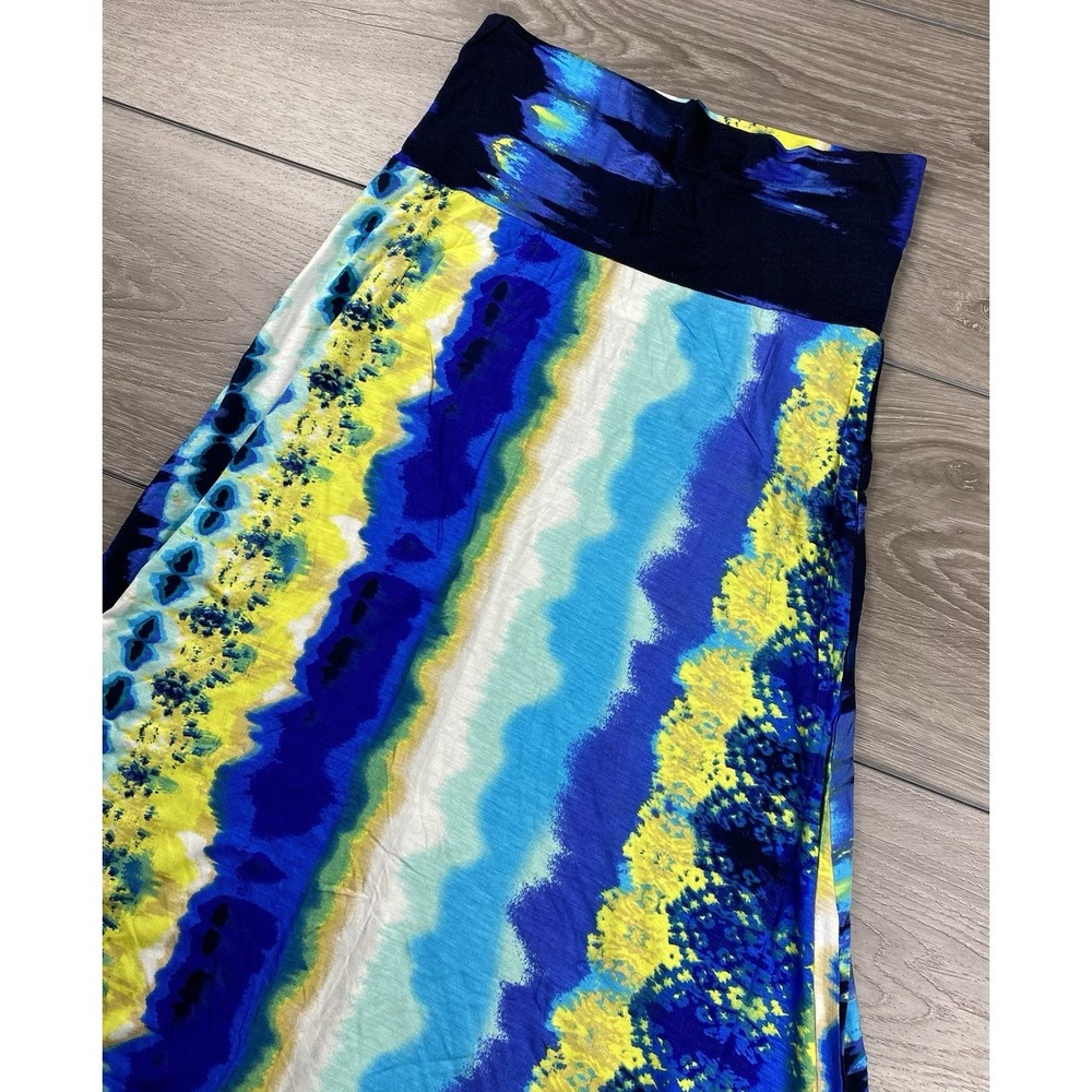 Renee C Women's Pull On Tie Dye Colorful Maxi Skirt Multicolor Size‎ Large